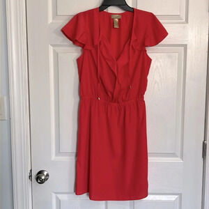 Miss Tina Coral Orange Dress - Size M (8/10)